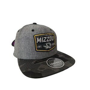Zephyr Mizzou Tigers Snapback Baseball Cap Men OS Heather Black Outdoor Camo NEW